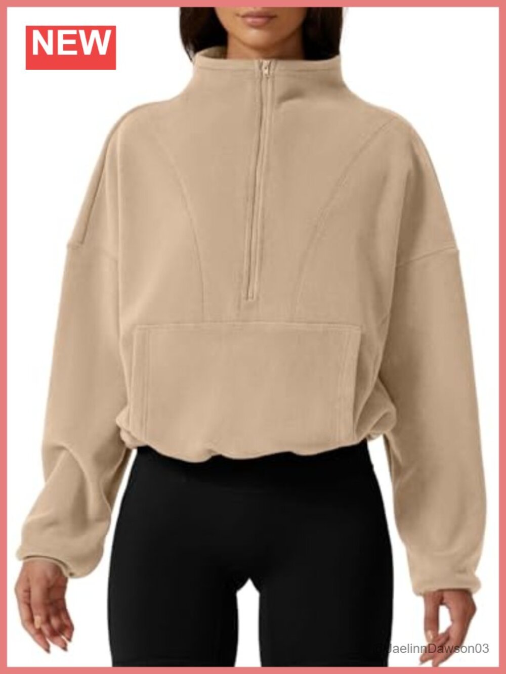 QINSEN Polar Fleece Half Zip Mock Neck Sweatshirt Pullover Winter Warm